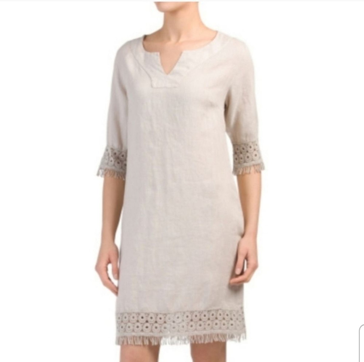 NWT Alessia Pacini Linen Shift Dress XS
