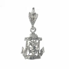 925 Solid Sterling Silver Mariner Cross Pendant, Exquisite Detail