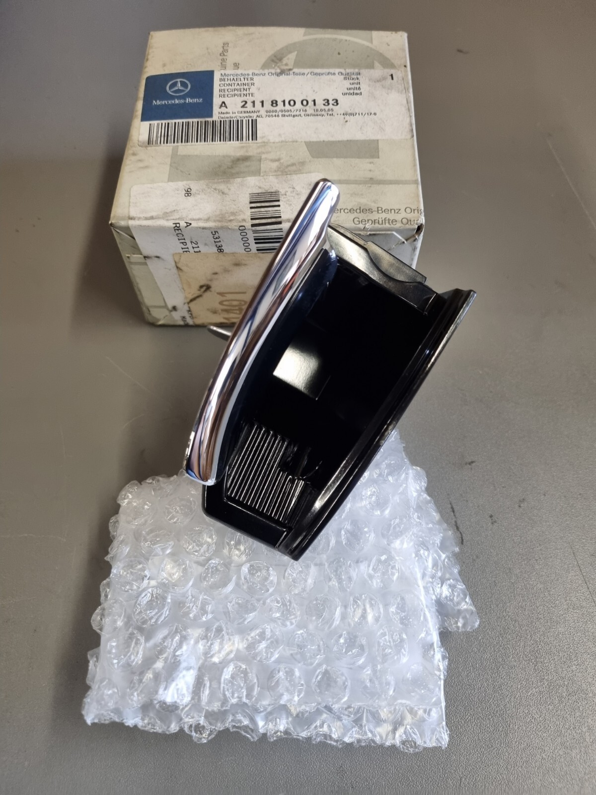 Cendrier arrière gauche Mercedes A 211 810 01 33 vide-poche de porte pour Classe E W211 noir ABS