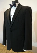 Classic Black Tuxedo Jacket (Sizes Kids to Adult & Big and Tall) Wedding Prom