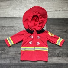 Boys Girls Carter's Firefighter Fireman Jacket Hat Halloween Costume 3-6 Months