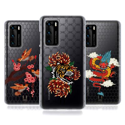 HEAD CASE DESIGNS FASHION PATCHES PRINTS SOFT GEL CASE FOR HUAWEI PHONES 4