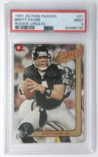 1991 Action Packed #21 Brett Favre Star Rookie Card Green Bay Packers PSA Mint 9
