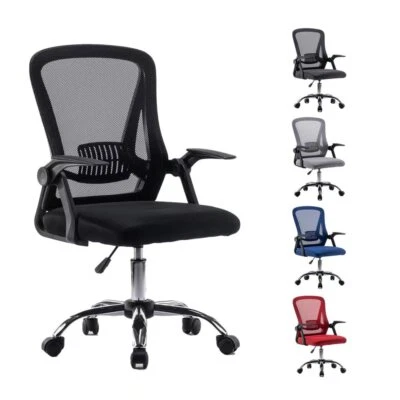 PANANA Office Chair Mesh Back Ergonomic Desk Chair with Flip-up Armrest Swivel Chair