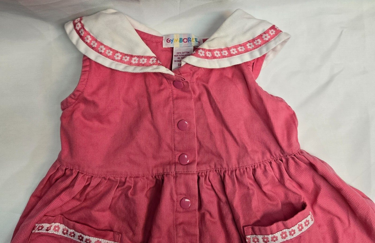 Vintage Gymboree Pink Flower Sailor Summer Dress Small 18-24 2T | eBay