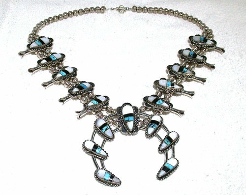Vintage Zuni Sterling Turquoise Mother 