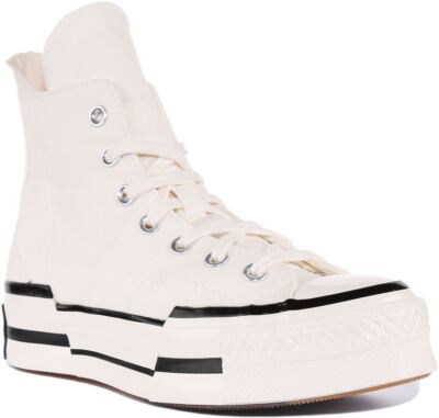 Converse A00915C Chuck 70s Plus Hi Schnürschuhe Creme Unisex Größe 3 - 12