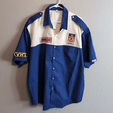 Simpson NHRA High & Mighty VHT Drag Racing Crew Button Up Shirt XXL Vintage