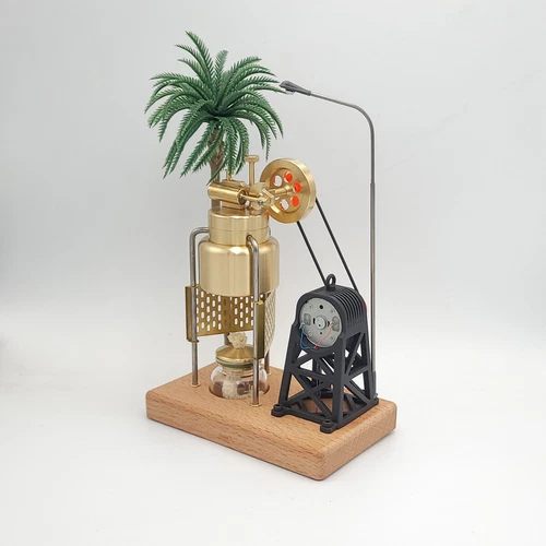 Mini Vintage Live Steam Engine Model With Brass Boiler Generator Motor Gift Toy - 第 17/18 張圖片