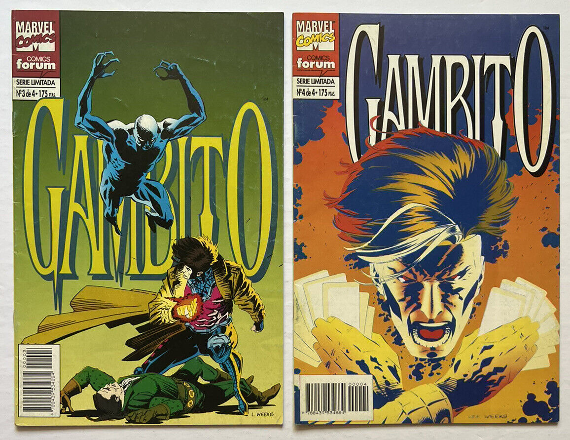 GAMBIT GAMBITO #1 2 3 4 Marvel Comics Set, Spanish Variants, X-Men, mid  grades