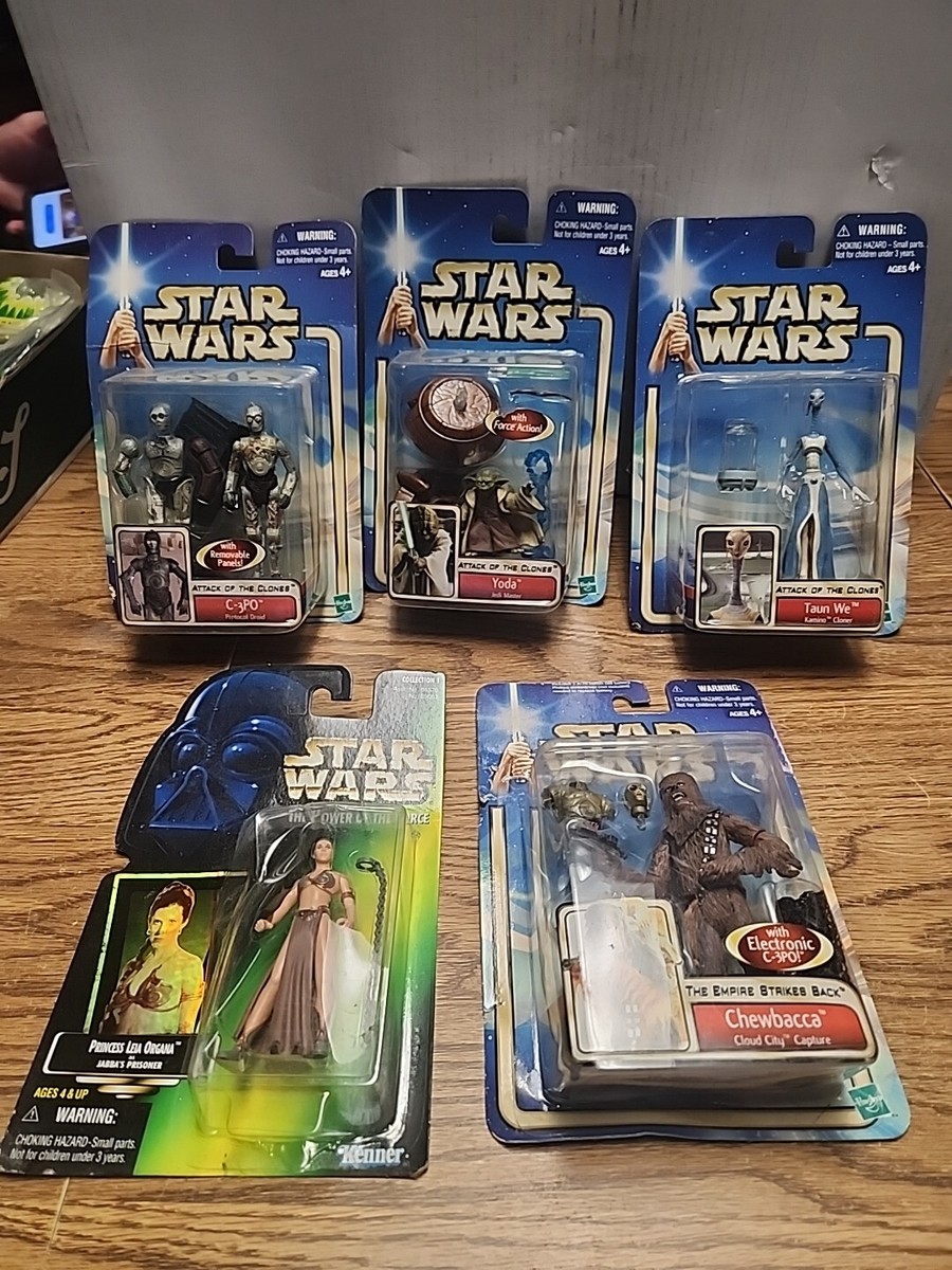 LOT OF 5 STAR WARS Attack of the Clones figures 2002 New In Box 97