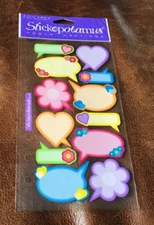 RETIRED STICKO THEMED SCRAPBOOK STICKERS PASTEL CAPTIONS *