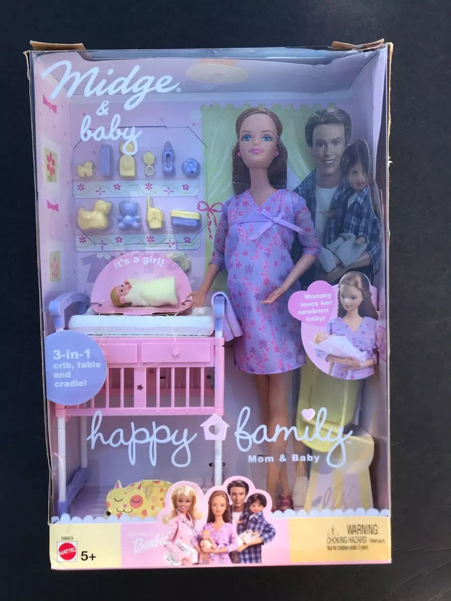 Mattel Happy Family Midge & Baby Barbie Doll - (56663) for sale online