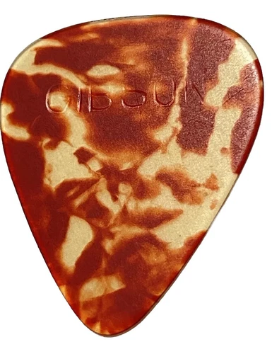 Vintage Guitar Pick-GIBSON-351 Tort-Celluloid-Impressed Logo-Medium- Unused