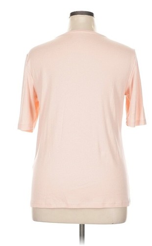 CHICOS The Ultimate Tee Shirt Top Rose petal Elbow Sleeve Size Small Slub Knit - Picture 2 of 3