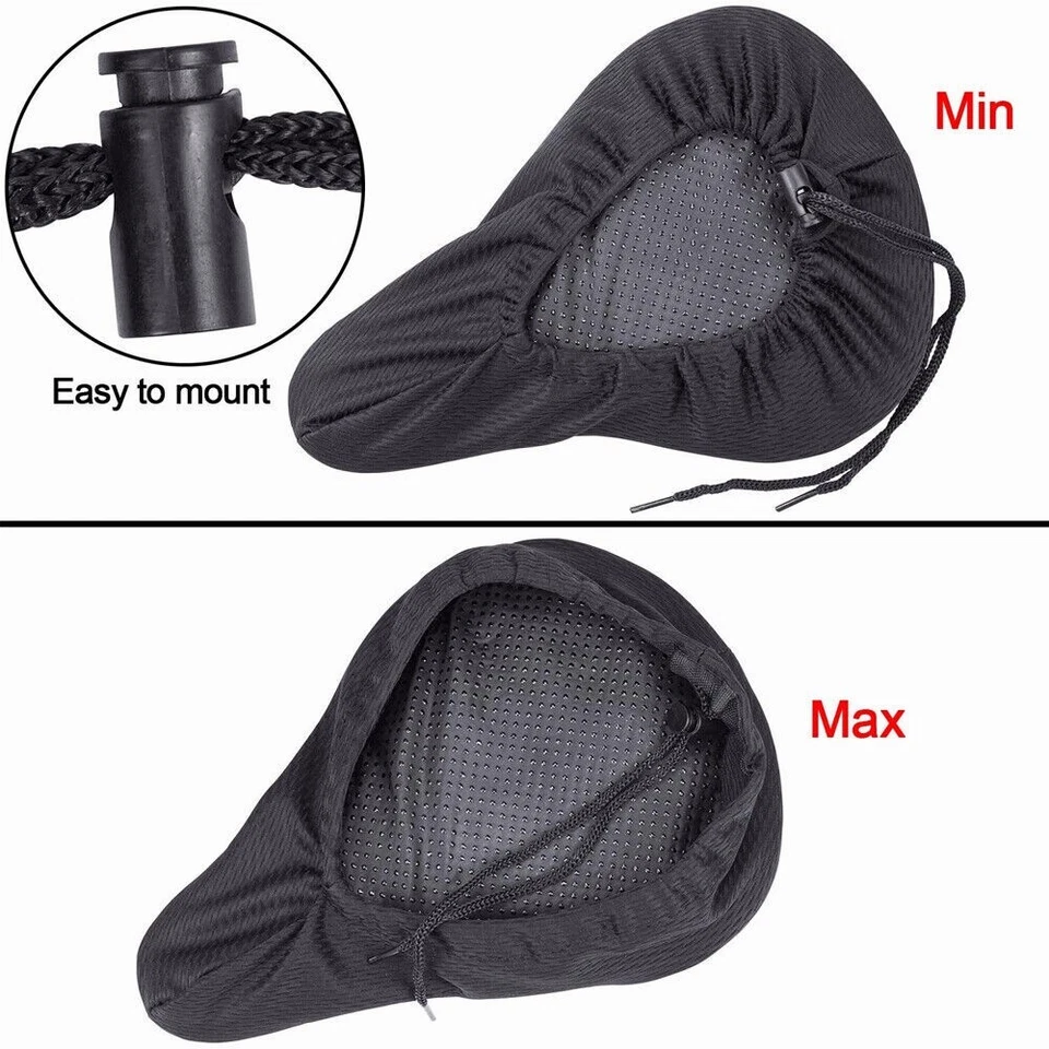 Funda de cojín de asiento de bicicleta acolchada suave para sillín de bicicleta de montaña cubierta de asiento cómoda Foto 4 de 4