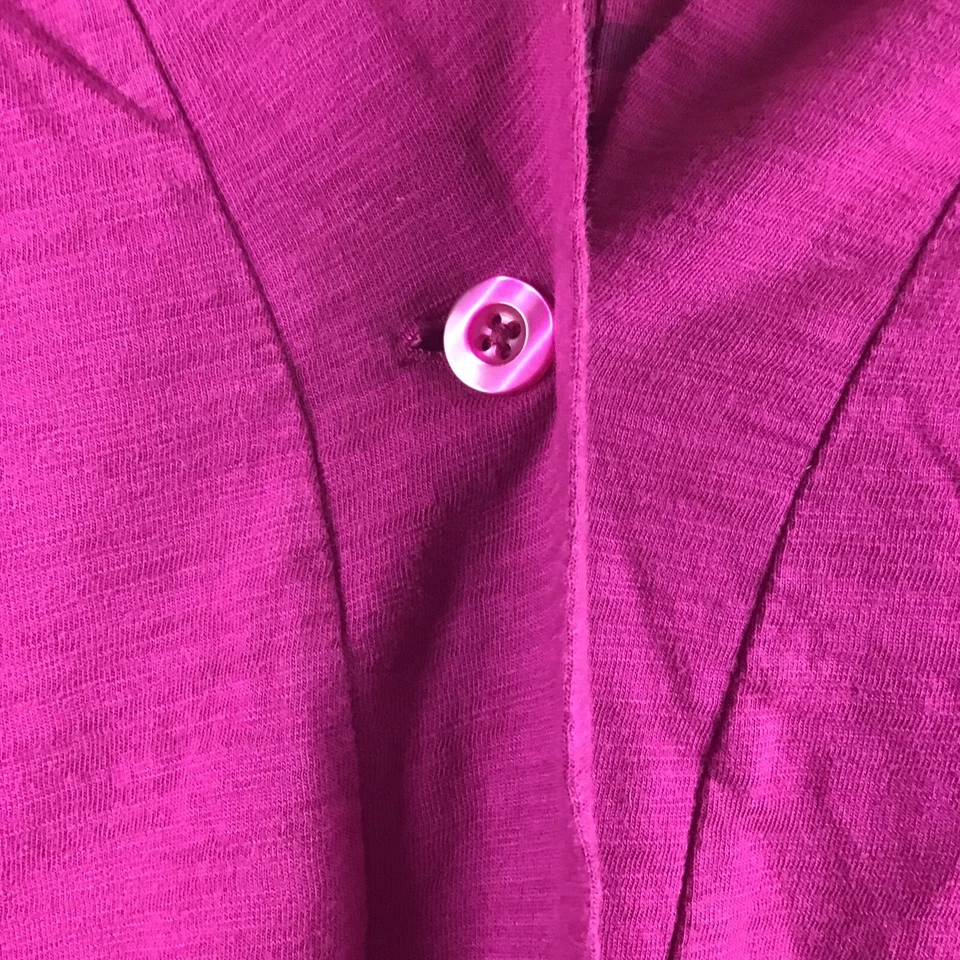 Conjunto de cardigã e calças bordadas de algodão roxo feminino Naartjie tamanho grande XXXXL(10) - Imagem 2 de 4