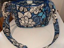Vera Bradley Purse Blue Bayou Suzani Crossbody Bag/Ipad Case w/Adj. Strap