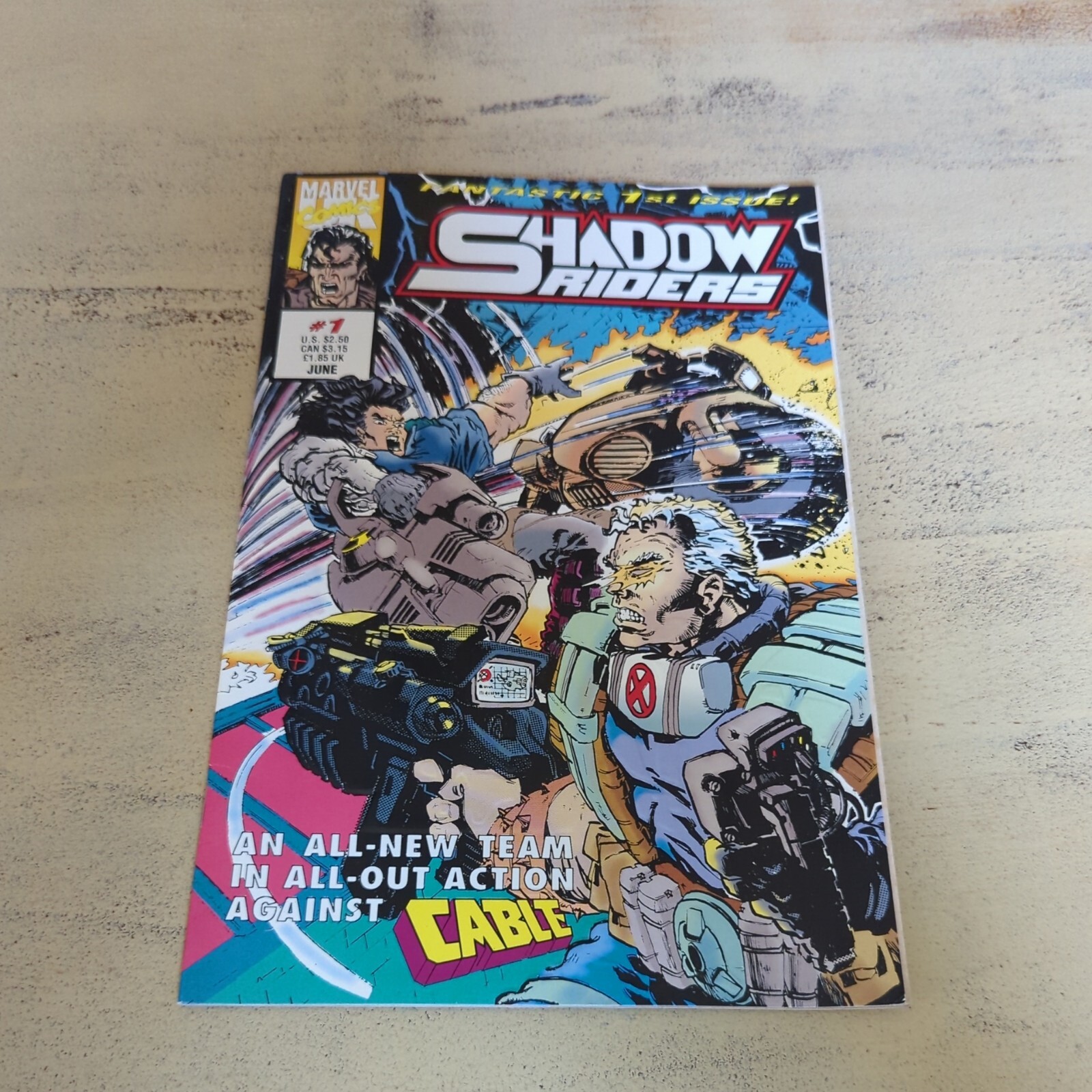 Shadow Riders 1 SHADOW RIDERS #1 CABLE EMBOSSED COVER MARVEL 1993 NICE!!! | eBay