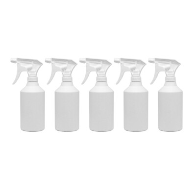 5 x Sprühflaschen, Leersprüher ohne Label, 500ml Sprüher in Profi Qualität