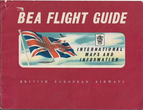 1955 BEA British European Airways Flight Guide Booklet Crossword Puzzle EBay