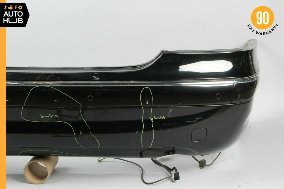 00-06 Conjunto de cubierta de parachoques trasero deportivo Mercedes W215 CL500 CL600 CL55 negro OEM Foto 4 de 4