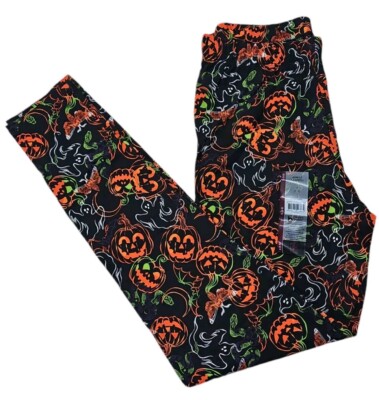 No Boundaries Halloween Holiday Legging Small (3-5) Pumpkins