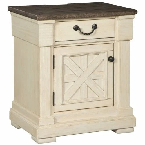 Branco de Madeira Ashley Furniture mesinhas de Cabeceira
