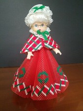 Vintage mrs clause Needlepoint Christmas Figure Handmade