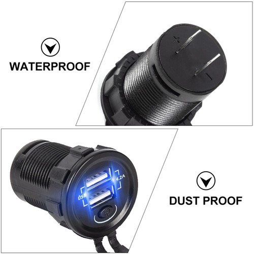 Dual USB Car Charger Dual USB Outlet with Switch Quick Charger - 第 12/12 張圖片