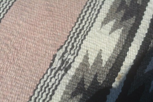 Vintage Large Navajo Handwoven Crystal Pattern Rug 65.5" x 49.5" - Picture 11 of 12