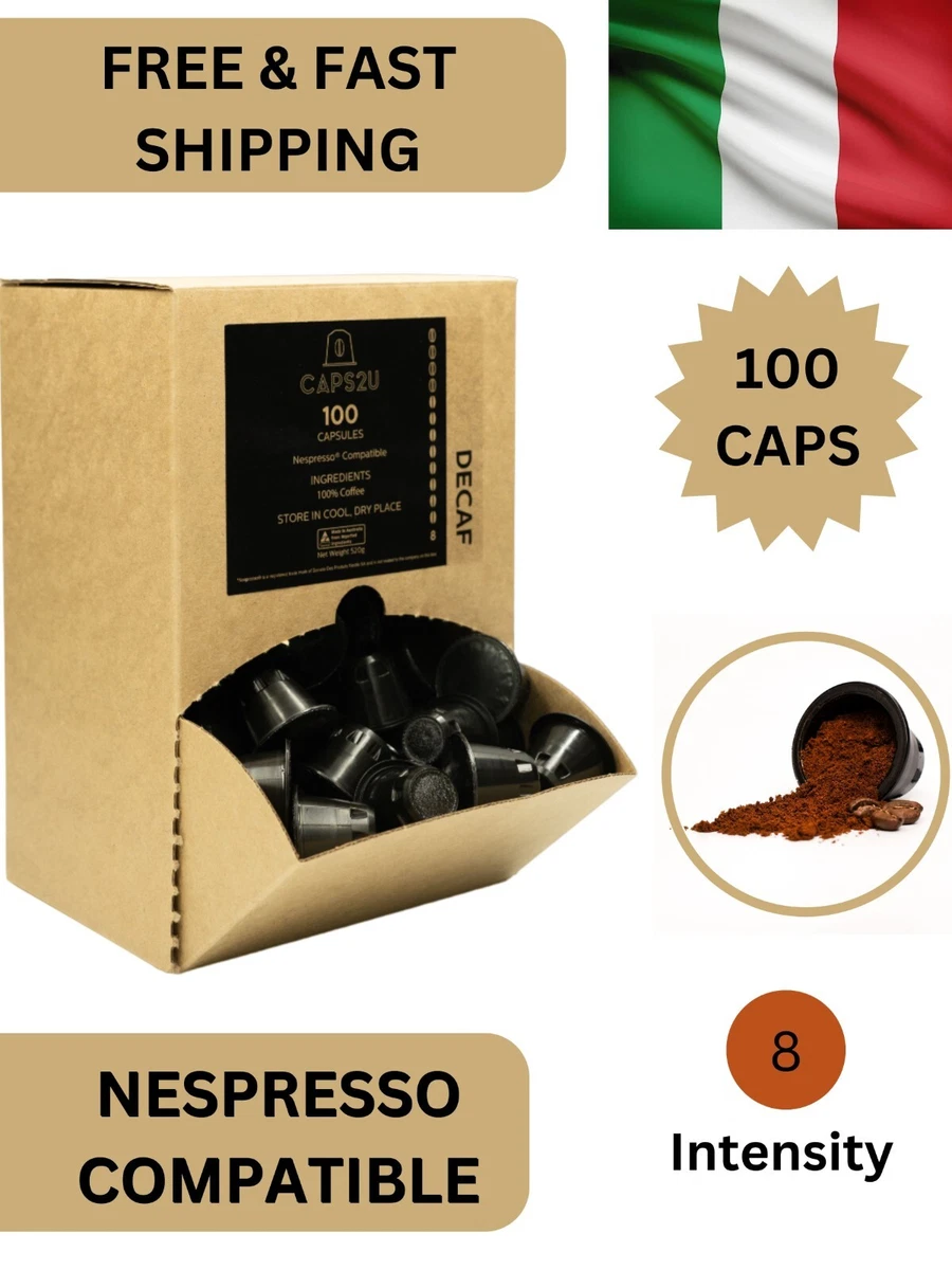 Nespresso Compatible Coffee Capsules Pods Decaf Decaffeinated 100