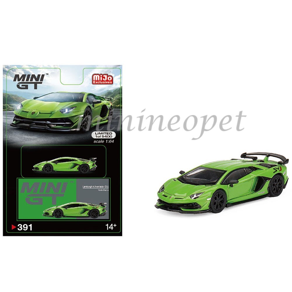 MINI GT LAMBORGHINI AVENTADOR SVJ 1/64 DIECAST CAR VERDE MINI GT LAMBORGHINI AVENTADOR SVJ 1/64 DIECAST CAR VERDE