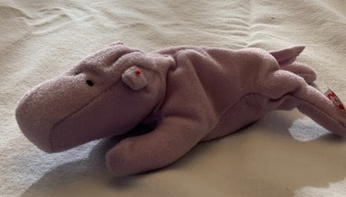 Ty Teenie Beanie Baby Babies 1998 Happy The Hippo #6 McDonald's No Hang Tag - Picture 5 of 6