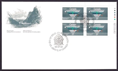 🍁Canada  #1214 URpb  "St. John's Harbour"   Brand New 1988 First Day Cover