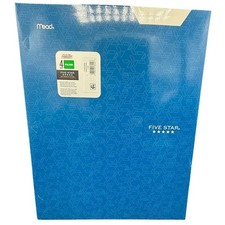 Mead Five Star 4 Pocket Paper Folder Green/blue/teal Color Shown