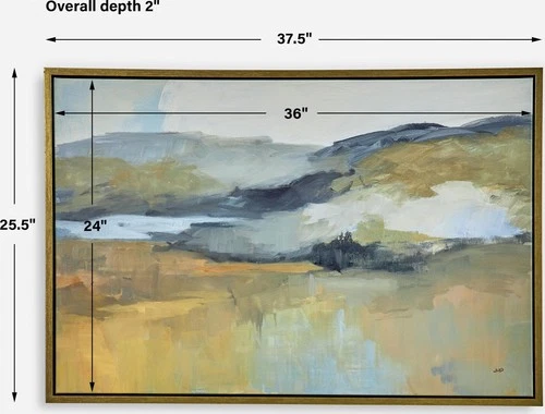 Uttermost 32333 Folded Hills 26" x 38" Framed Landscapes Painting - MultiColor - Picture 5 of 6