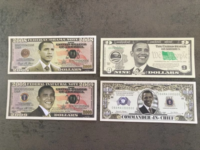 lot de 4 billets fantaisies barack obama - Photo 1/2
