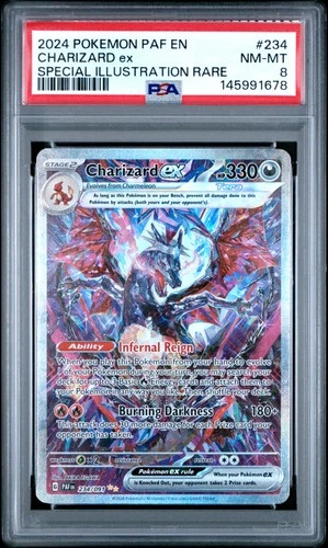 2024 POKEMON PAF EN-PALDEAN FATES SPECIAL ILLUSTRATION RARE CHARIZARD EX PSA 8