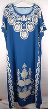 SHEIN CURVE-BLUE Comfort Kaftan Style Lounge Dress Size 1X