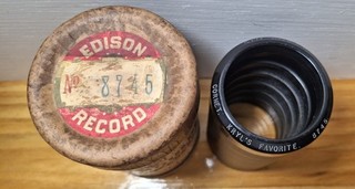 EDISON 2 MINUTE CYLINDER RECORD #8745 KRYLS FAVORITE CORNET BOHUMIR KRYL