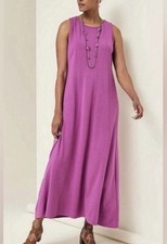 j jill wearever dress Double Face Jersey Seamed Maxi Sleeveless Stretch Large