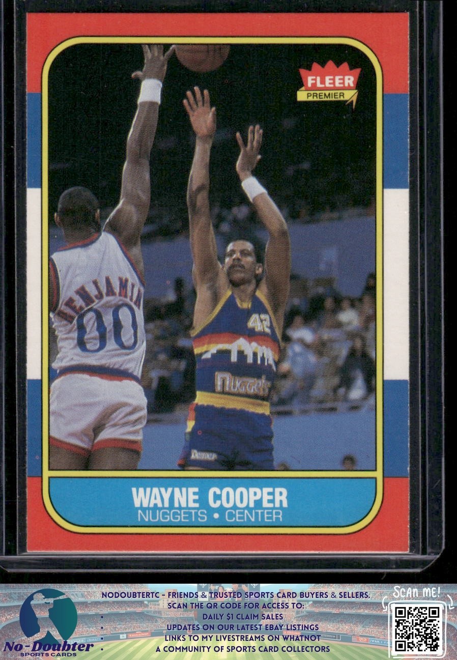 1986-87 Fleer #18 Wayne Cooper Denver Nuggets 86BB