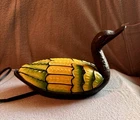 Tiffany Style Vintage Stained Glass Duck Accent Lamp