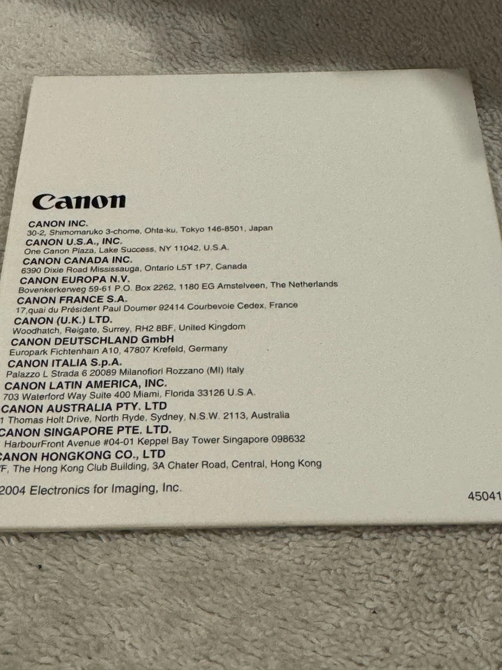 Canon ImagePASS-C1 User Software (PS) CD ONLY VERY GOOD CONDITION!! - Image 2 of 2