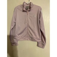 Adidas Girls Track Jacket Lavender Purple 3-Stripe Full Zip Size 7 AG111790176