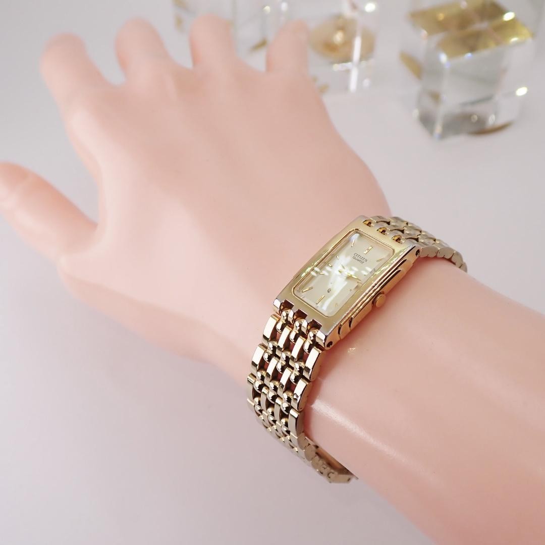 Citizen Vintage Rectangular Ladies Wristwatch Qua… - image 10