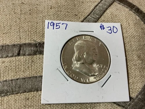1957-P Franklin Half Dollar 90% fine silver