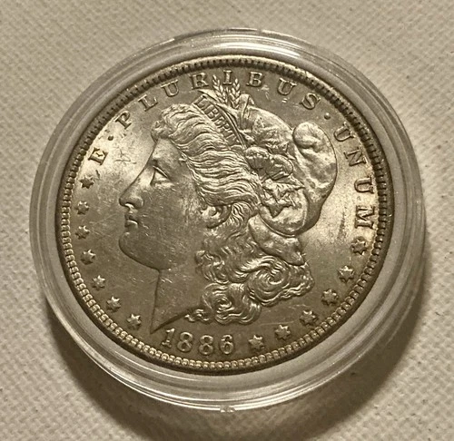 1886 MORGAN DOLLAR Philadelphia BRILLIANT UNCIRCULATED 90% SILVER Amazing Detail