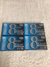New Maxell 8mm Video Tape Cartridges Camcorder GX-MP 120 minutes 4 Pack Sealed